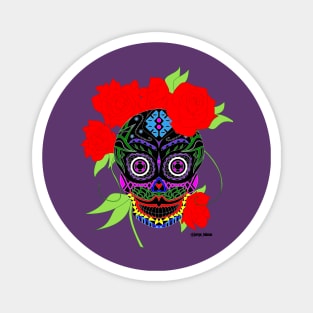 the dark catrina in mexican calavera ecopop Magnet